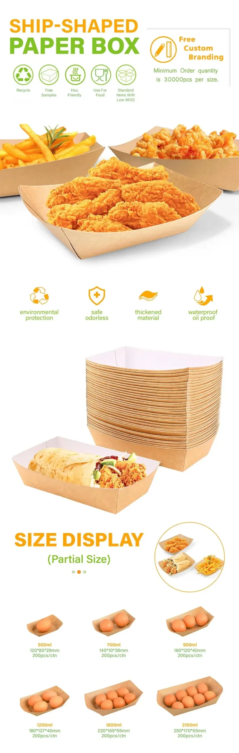 Eco-packaging for takeout food with environmental care