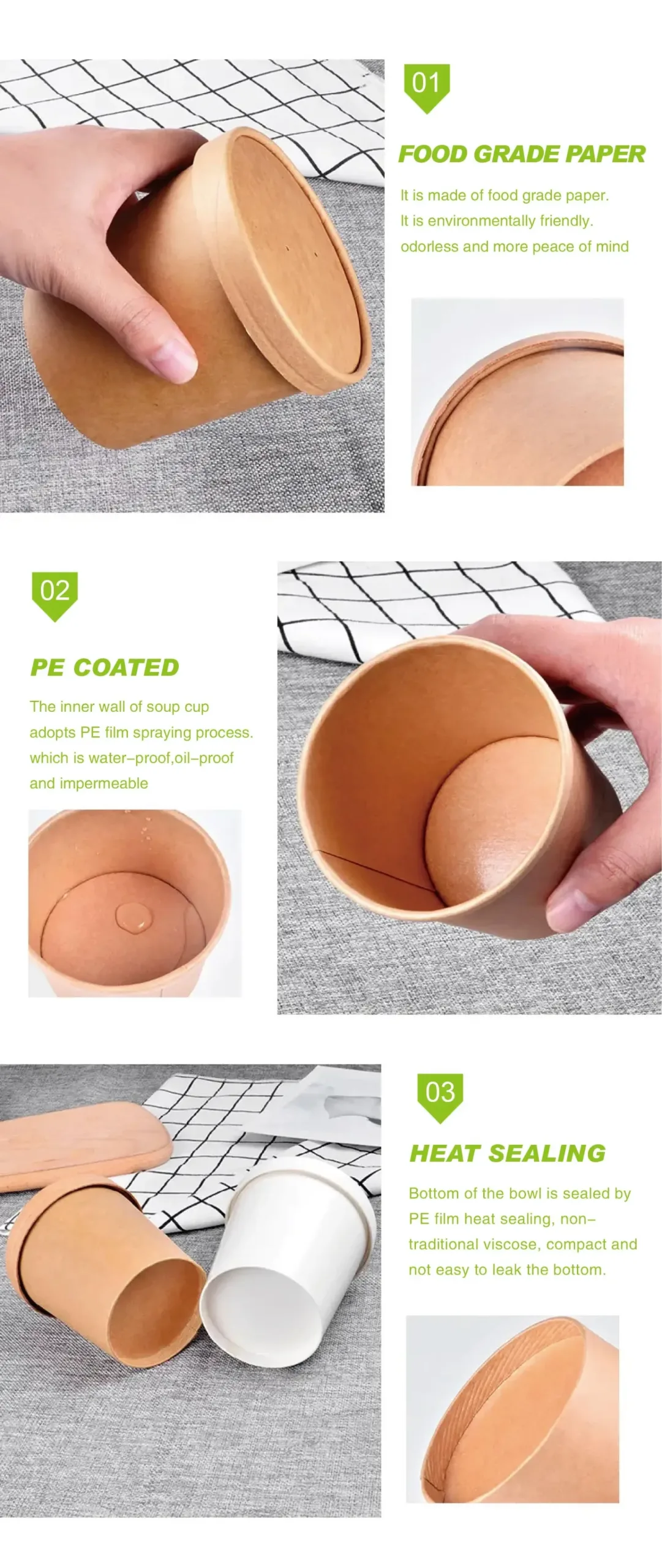 Recyclable food packaging solution display