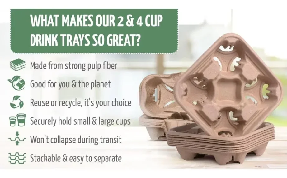 Recyclable food trays for eco-friendly dining