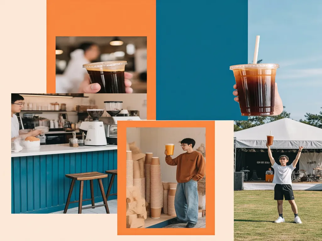 Creative uses of 90s paper cups in different settings