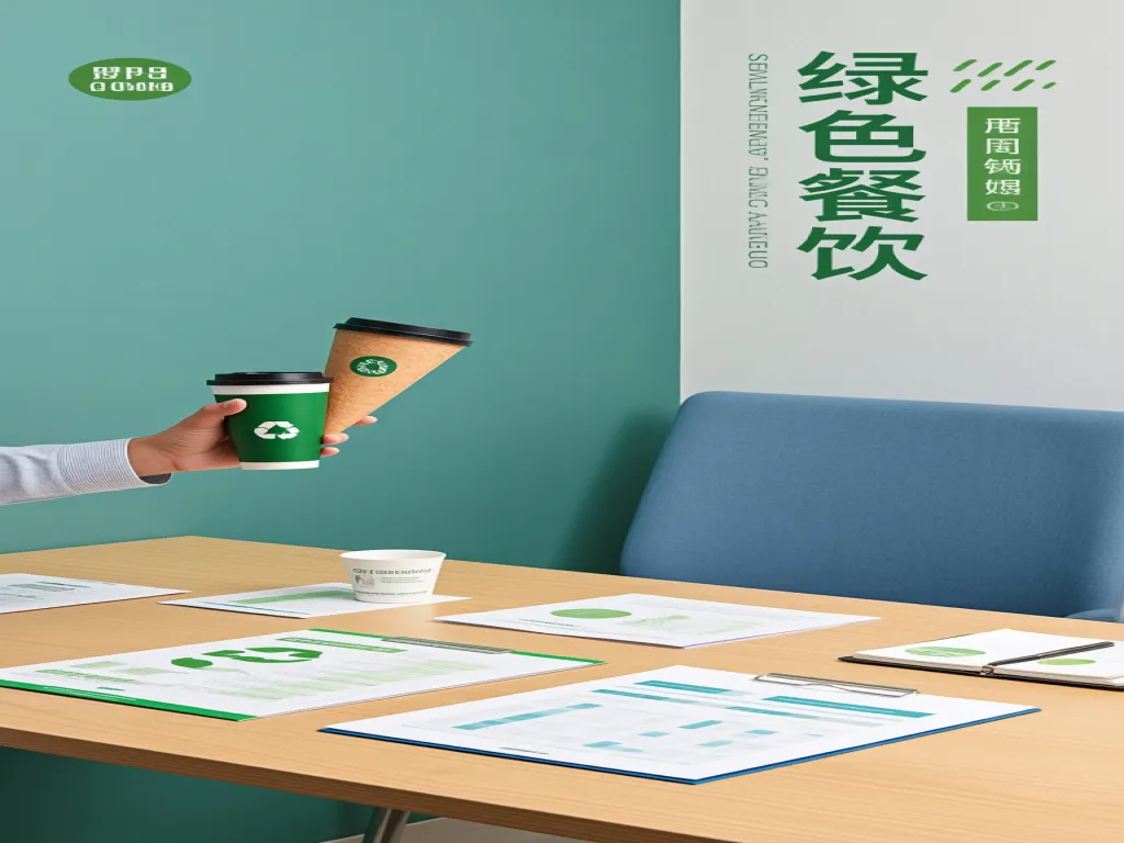 A hand holding a green and a brown conical paper cup