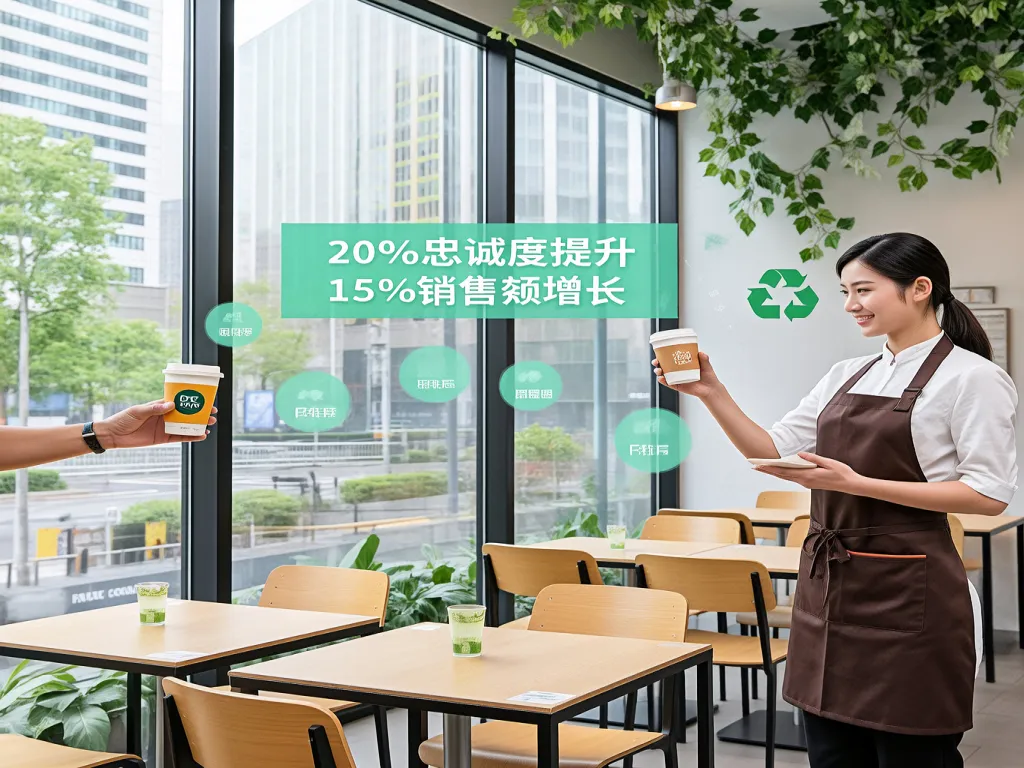 Customer service scene with a server handing a Dixie paper cup to a customer