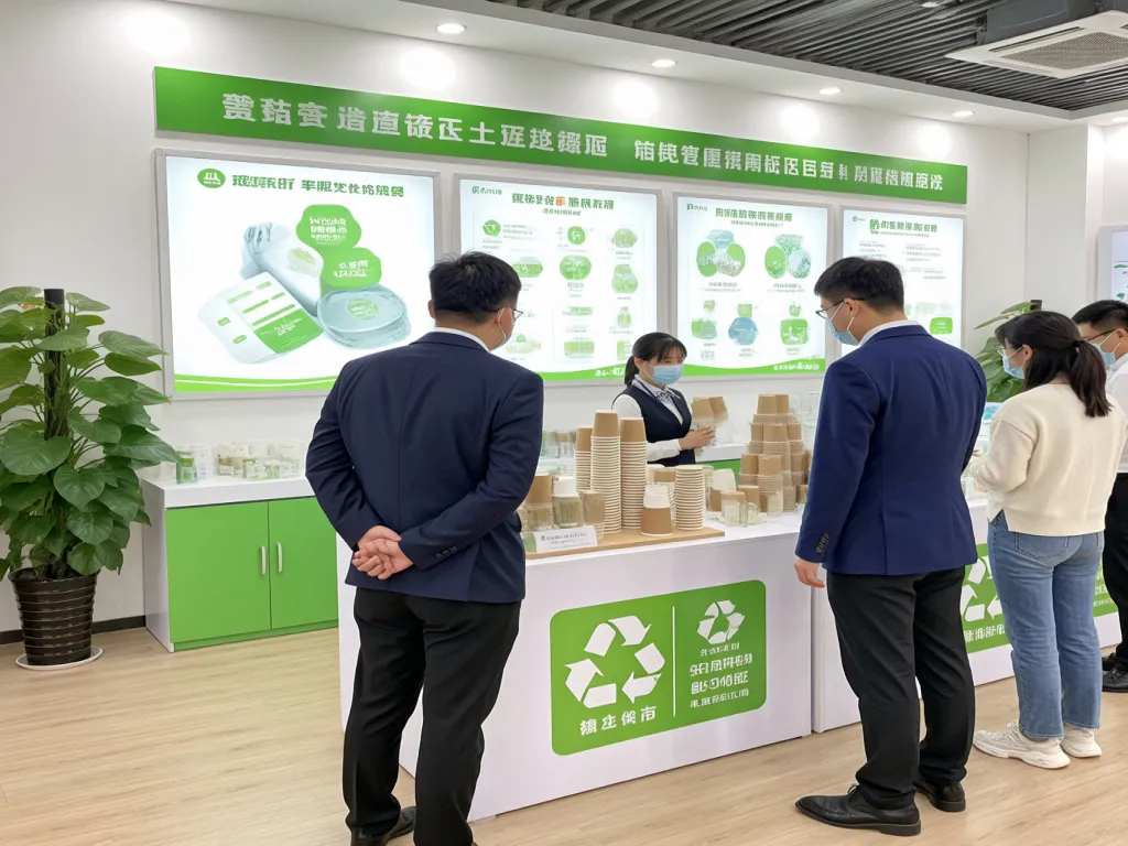 Customers viewing eco-friendly products