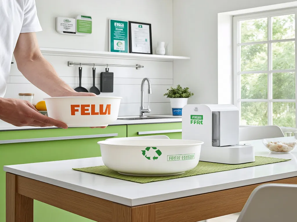 Eco-friendly paper soup bowls with branding