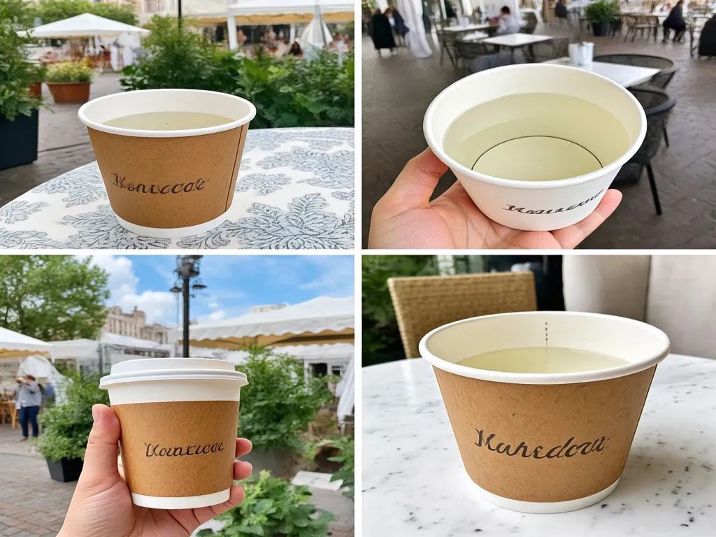 12 oz paper bowls used in outdoor settings