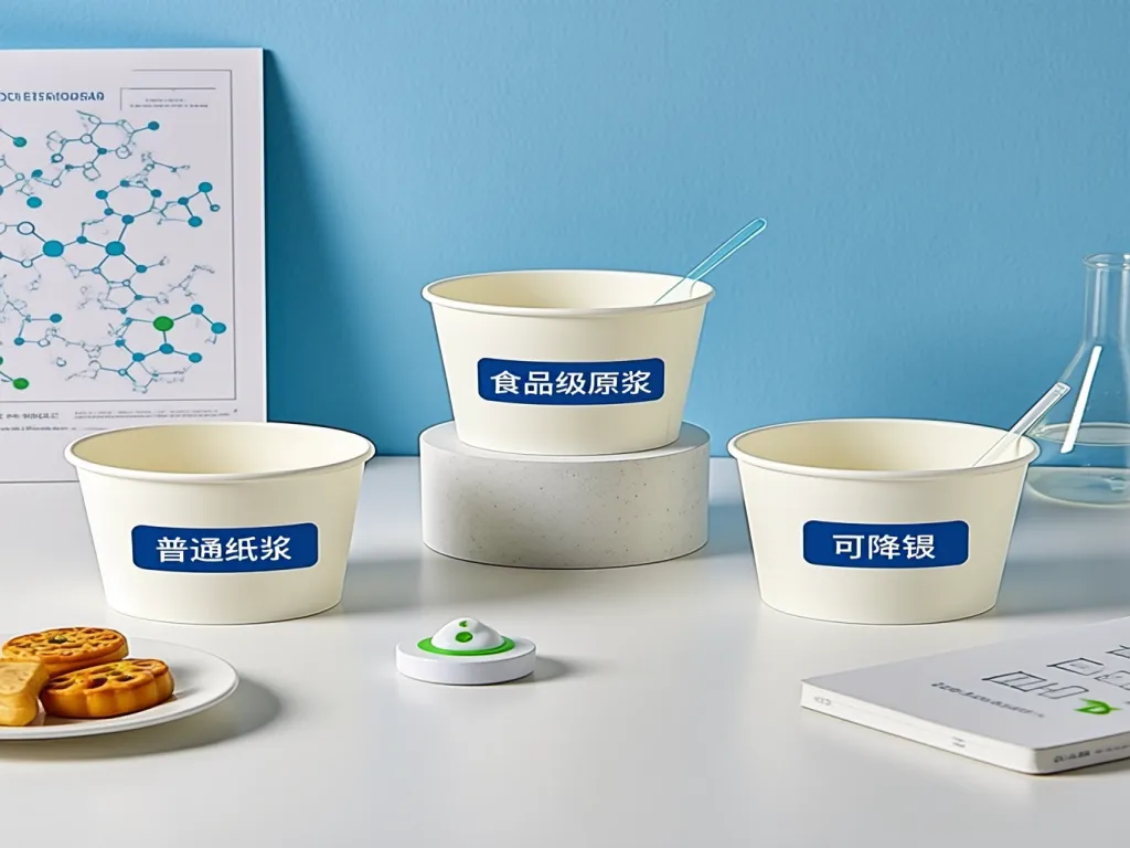 Eco-friendly paper bowls with food-safe labels