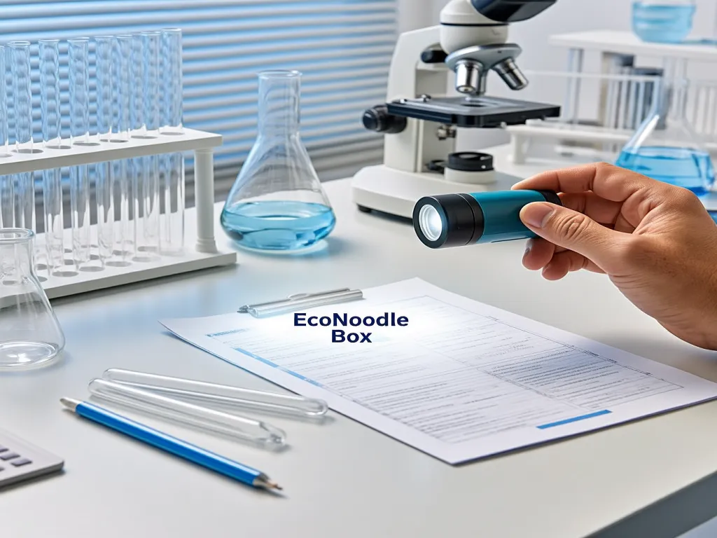Testing eco-friendly noodle box in a laboratory