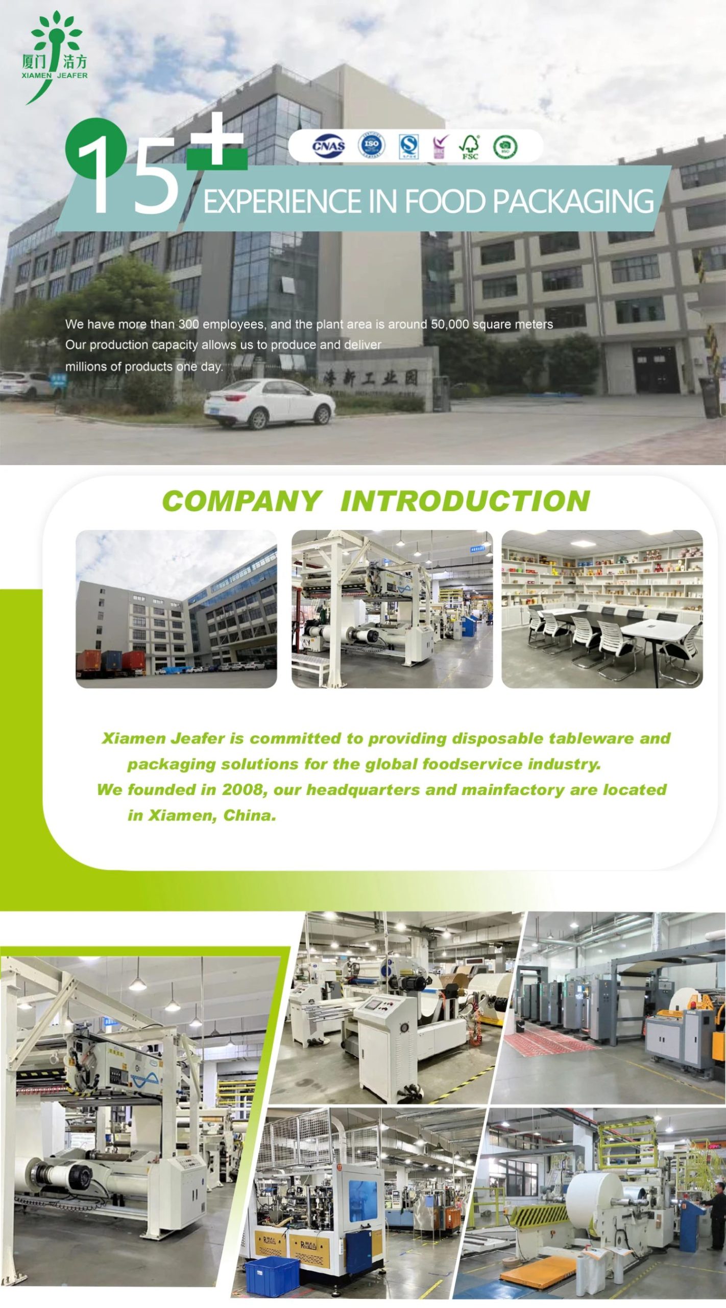 Eco-friendly food packaging product display
